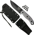 ESEE Authentic Model 5 Tactical Survival Fixed Blade Knife - Ambidextrous Kydex Sheath - SERE Team Designed (ESEE-5P-E)