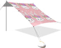 Beach Canopy with Windproof Ropes &amp Sandbags Beach Tent Sun Shade Sun Shelter for Camping Trips Fishing Backyard Fun or Picnics Rabbit