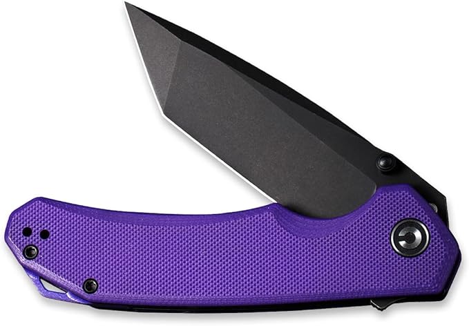 CIVIVI Brazen Folding Pocket Knife3.5-Inch Tanto D2 Plain BladeG-10 Outdoor Camping Hiking Knife with Thumb Studs and Flipper OpenerUnique Tool Gift for EDC Men Women C2023D