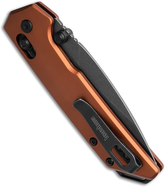 Kershaw Mini Iridium Folding Pocket Knife 3 inch D2 Steel Blade DuraLock Aluminum Handle Pocketclip