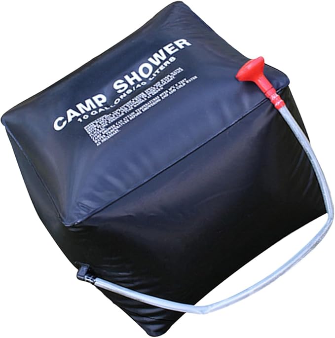 Toddmomy Portable Solar Shower Bag Outdoor Camping Water Bag for Hiking BBQ and Travel Durable Material with Strap for Easy Hanging
