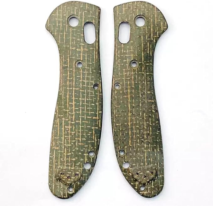 1 Pair Micarta Scales Replacement Fits for Griptilian 551 CNC Handle Patch with with 3 Sets Screws