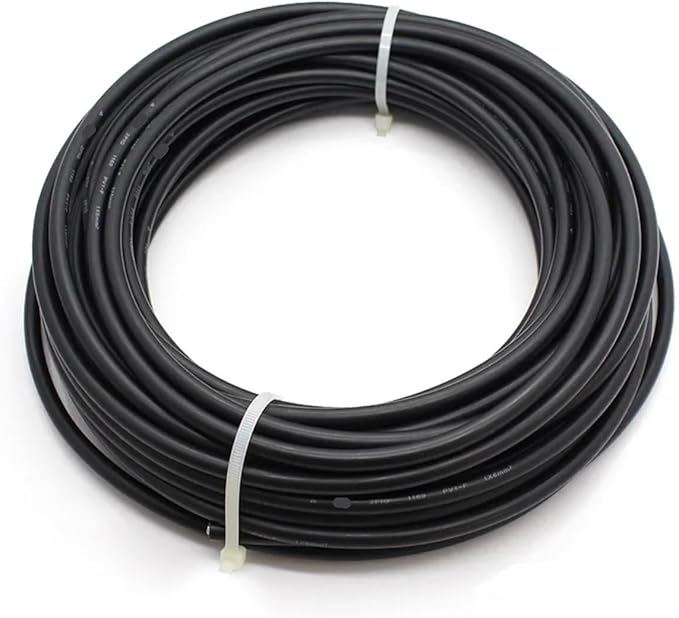 100 Meters/Roll 2.5mm2 4mm2 6mm2 PV Solar Cable Black Or Red Color Photovoltaic Wires Tinned Copper(Black4mm2-12AWG)