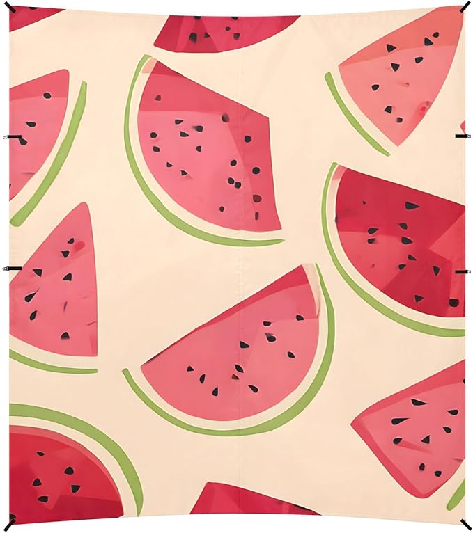 ALAZA Watermelon Fruit Pattern Beach Tent Sun Shelter Portable Canopy Sunshade for Outdoor Camping Picnics Backyard Fun 10x9 ft