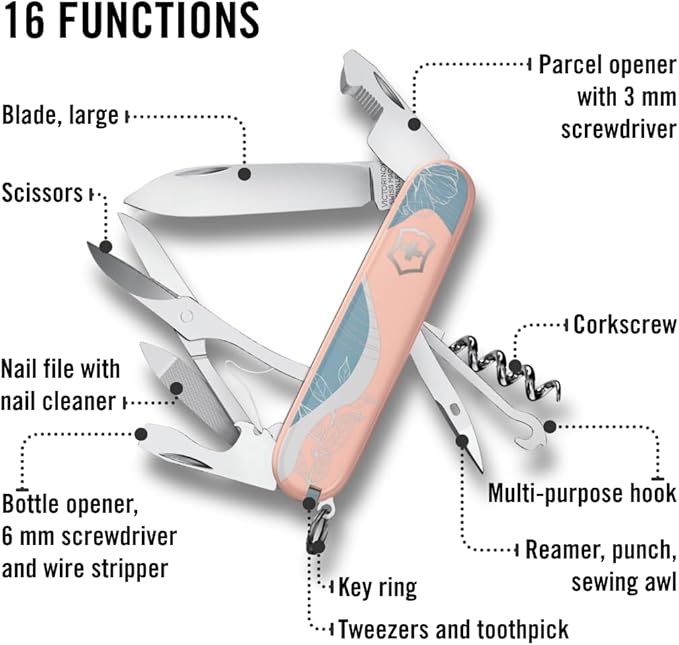 Victorinox Live to Explore Companion Swiss Army Knife 16 Function Swiss Made Pocket Knife Paris Style