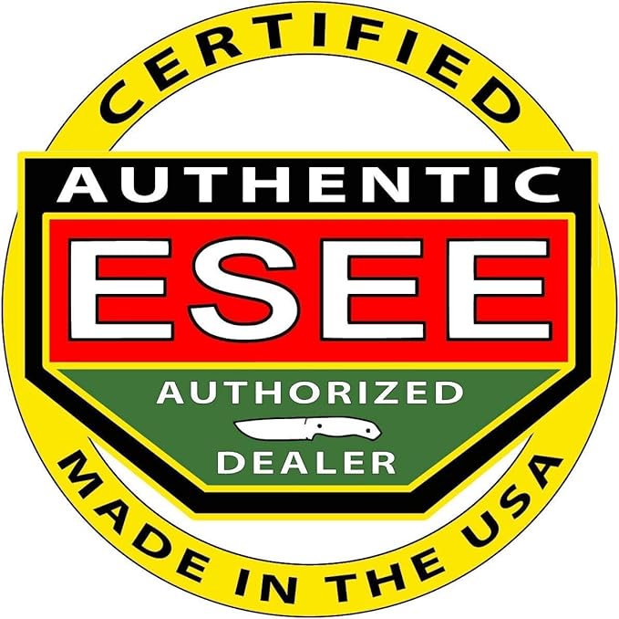 ESEE Knives 4P Fixed Blade Knife w/Handle and Molded Polymer Sheath (Black Blade/Grey Micarta Handle/Coyote Tan Sheath)