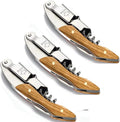 Professional Waiter Corkscrew Wine Key for Bartenders Set of 3With Long Rosewood Handle Stainless Steel Handle Wine Opener for Bar Restaurant Waiters Sommelier Bartend (Big Wood 3 Packs)