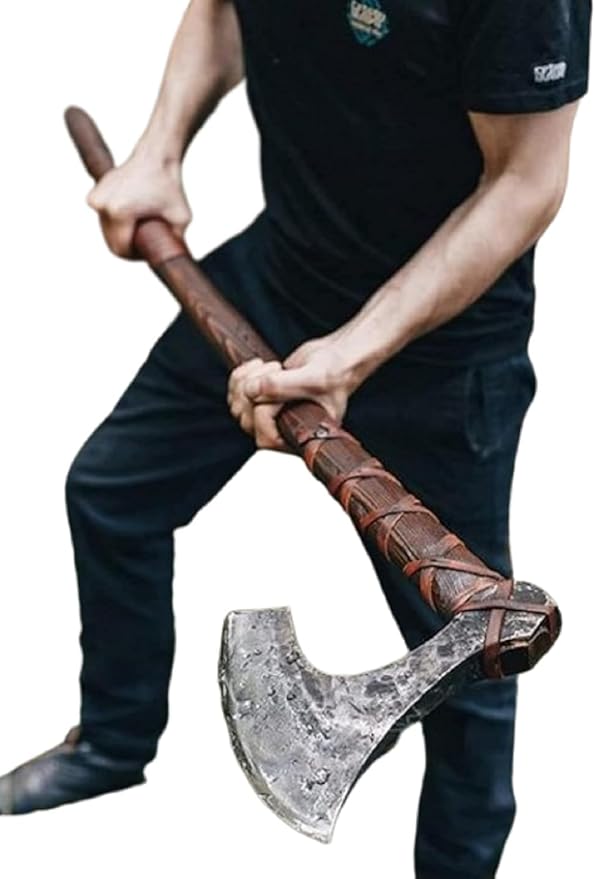 Norseblade | 40” Two handed large Berserker Axe Large Norse AxeScandinavian Style Viking Dane Axe double headed ax Functional Viking Battle
