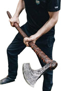Norseblade | 40” Two handed large Berserker Axe Large Norse AxeScandinavian Style Viking Dane Axe double headed ax Functional Viking Battle