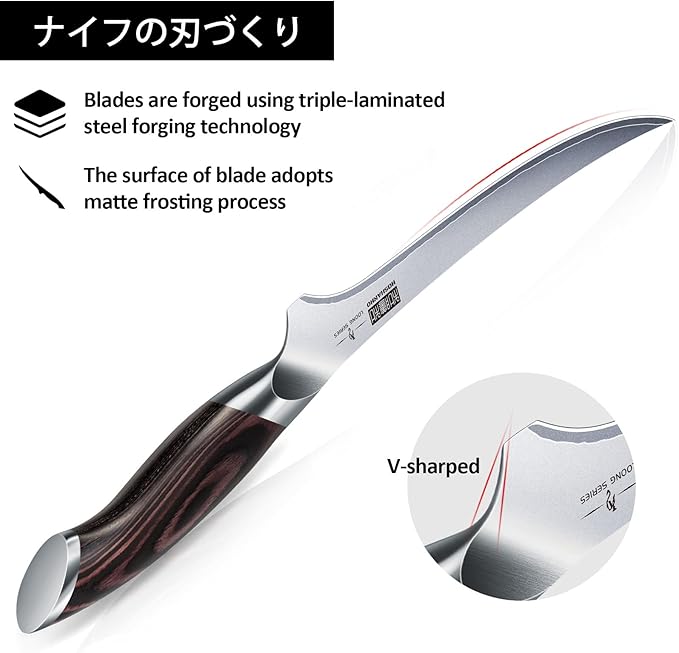 HOSHANHO Fillet Knife 9 Inch Super Sharp Boning Knife in High Carbon Stainless Steel Professional Japanese Fish Knives for Meat Poultry Cutting