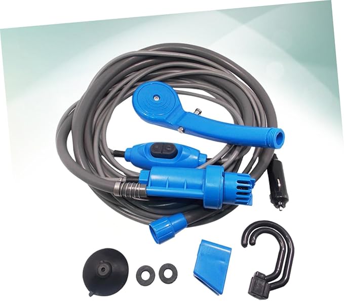 12v Portable Camping Shower Electric Pump Power Cable Hose Car Tree Hanging for Outdoor Indoor Use Pet Washing