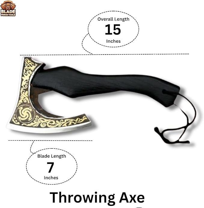 Custom Handmade Carbon Steel Tomahawk Hatchet – Black Ash Wood Handle | Throwing Axe &amp Outdoor Tool