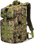 Outdoor Sports Pack Hiking Bag Tactical Rucksack Camo Knapsack Combat Camouflage Tactical 35L Molle Backpack - DW