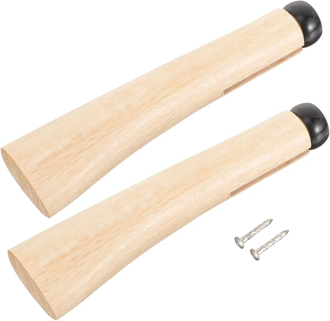 balacoo 2-Piece Wooden Replacement Handle for Hatchet Sturdy Oak Wood Grip for Axes Convenient Repair Handle for Camping and Outdoor Use