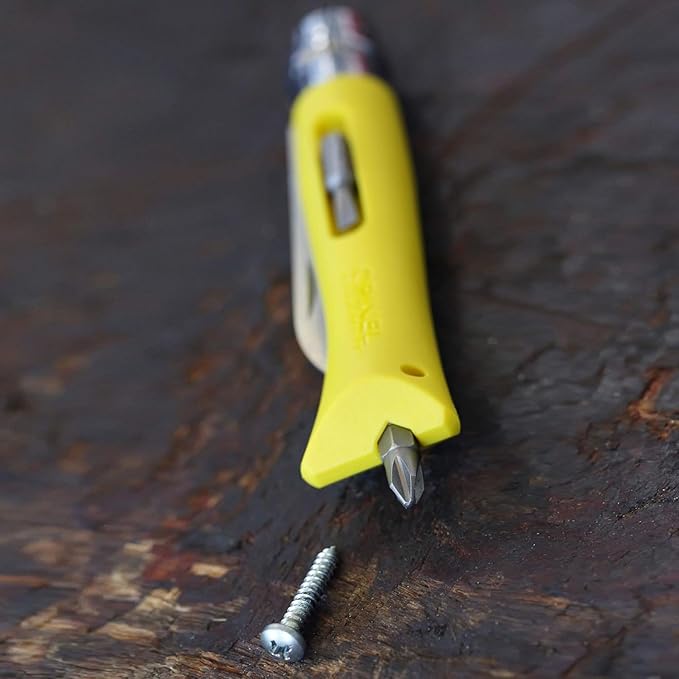 Opinel No.09 DIY - Stainless Steel Folding Pocket Knife and Multi-Tool Wire Stripper Screwdriver Made in France