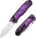 Kizer Drop Bear EDC Pocket Knife 2.97” Nitro-V Blade Purple PC Folding Knife with Thumb Stud Opener Lightweight Clutch Lock Camping Hunting Knife for Men Women Gift V3619M2