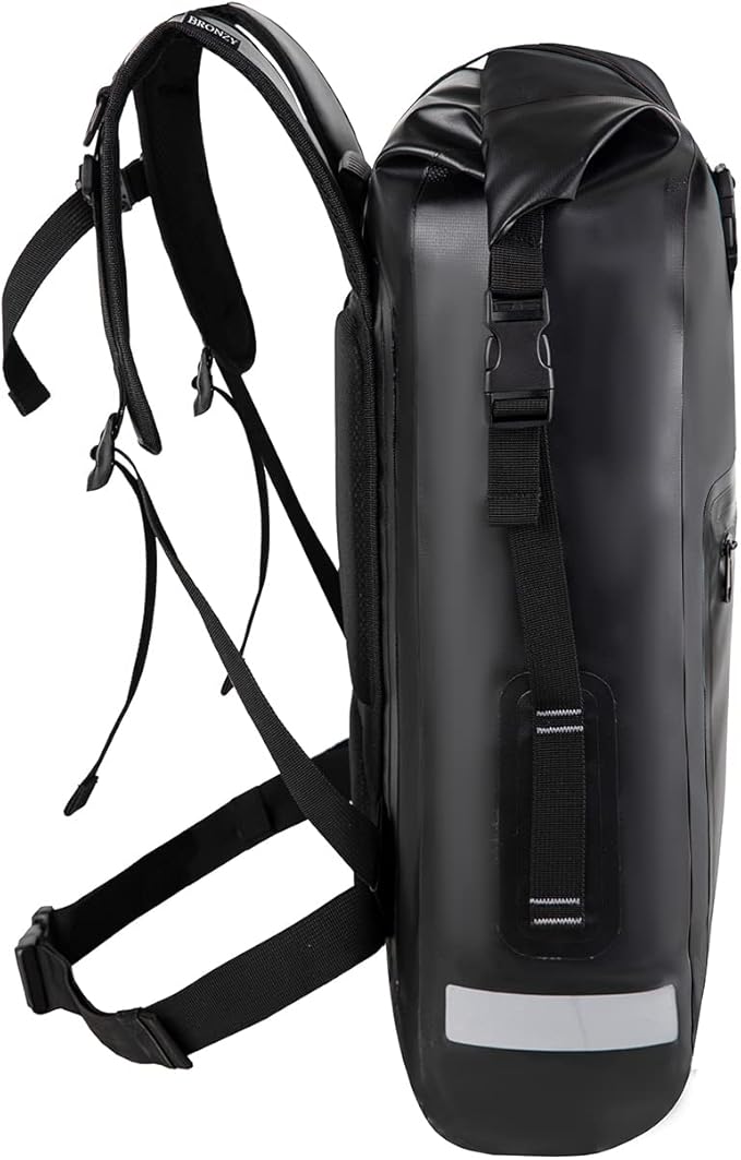 Vogano Waterproof Backpack Waterproof Bag Dry Bags 30L Roll Top Closure Travel Bags For Kayaking Camping Boating Hiking Beach (Black)