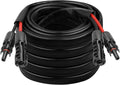 8AWG Solar Cable - 40FT Solar Panel Extension Cord 8 Gauge PV Wire with Flame Retardant Protective Sleeving Female &amp Male Waterproof Connector for RV Photovoltaic Systems Solar Panels (40 Feet)
