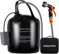 Portable Camping Shower 20L Solar Heating Bag Rechargeable Electric Pump for Hiking Beach Flower for Watering