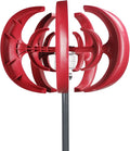 HEVIRGO Wind Turbines4500W Wind Turbines Generator12V 5-Blade Vertical Axis Wind Turbines Generator Kitfor Home Hybrids Streetlight Use Electromagnetic Electricity Producer Equipment Red