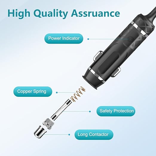 TAIFU 12V/24V XT60i Car Charger Cable for Anker SOLIX Series C300C1000EF ECOFLOW River Delta 3 2 Pro Max PlusBluetti AC2A AC70 AC50B EB55 Portable Power StationDJI Power 1000 500 Solar Generator