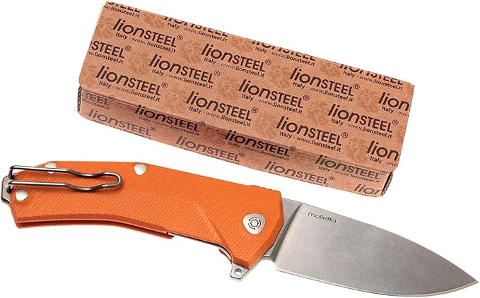 LionSTEEL KUR EDC Folding Knife Sleipner Steel Stone-Washed Blade