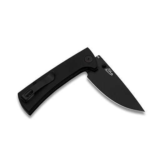 EIKONIC Knives Ramon Chaves RCK9 Folding Knife 3.06 D2 Black Stonewashed Drop Point Plain Blade Black G10 Handles Liner Lock - 100BB