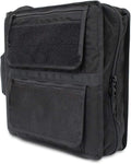 TACTICAL NOTEBOOK COVERS Tactical 3-Ring Binder Cover System | Zippered Padfolio Organizer Bag with Leather Handle | Fits 3” to 4” Binders | Durable Field Use Organizer (Black)
