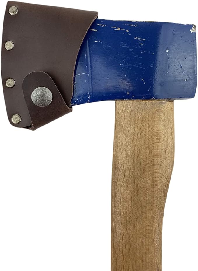Hatchet Blade Cover Handmade from Full Grain Leather - Protector Case Cover Small Axe Blade Safety Sleeve Camping Accessory Lumberjack Outdoor Essentials