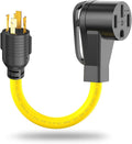 4 Prong Twist Lock 30 Amp to 50 Amp RV Adapter Cord 240V NEMA L14-30P Locking Male to 14-50R Female for Tesla EV