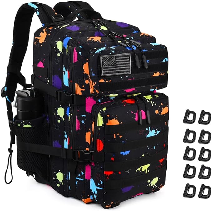 45L Tactical Backpack for Men Women Military Assault Pack with MOLLE Large 3 Day Bug Out Bag for Hiking Camping