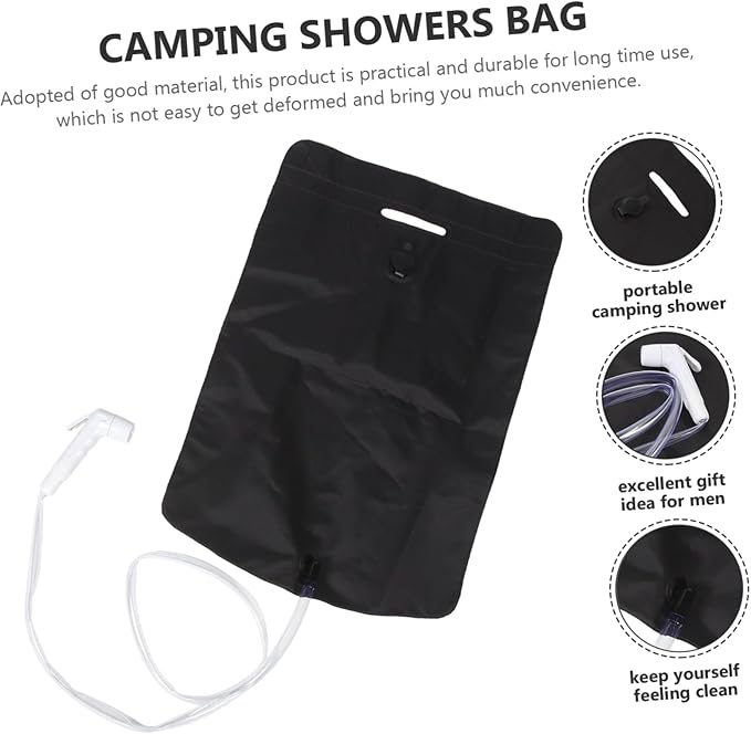 balacoo 1set Portable Outdoor Shower Bag Camping Toiletry Bag for Hiking Fishing and Road Trips Easy Setup and Versatile Use Father Day