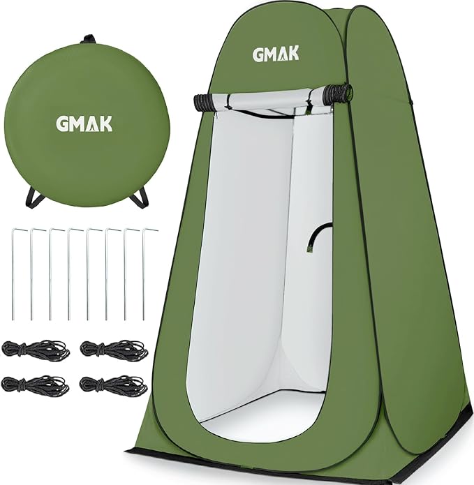 GMAK Pop Up Privacy Shower Tent Portable Pop Up Beach Dressing Changing Room UV/Rain Outdoor Privacy Shelter Camping Tents Shower Room Toilet Shelters for Outdoor Hiking Beach Picnic Fishing Green
