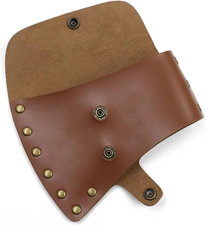 Axe Sheath PU Leather Cover Hatchet Head Holster Protective Sleeve for Lumberjack for Outdoor Camping Blade Protection
