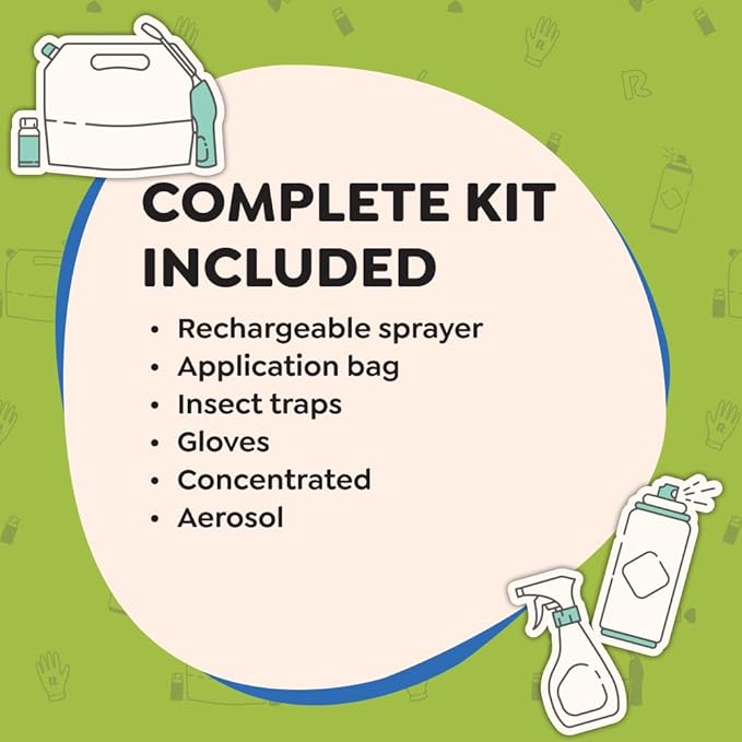 Riddy Pest ProKit Effective Against 100+ Bugs Includes Rechargeable Sprayer Traps Gloves &amp Tips Guide Long-Lasting Barrier for Unwanted Pests Professional-Grade Treatment Only for California