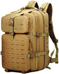 Outdoor Sports Pack Hiking Bag Tactical Rucksack Camo Knapsack Combat Camouflage Tactical Molle Backpack - Tan