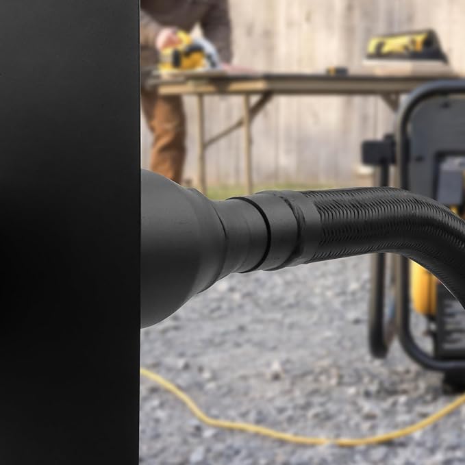 2026 Upgraded Heavy Duty Generator Exhaust Extension Silencer Kit with Insulated Through-Wall Mounting Plate Reduce Noise by 52% and Safe Emission Exhaust Gas- Includes 4 Adapters