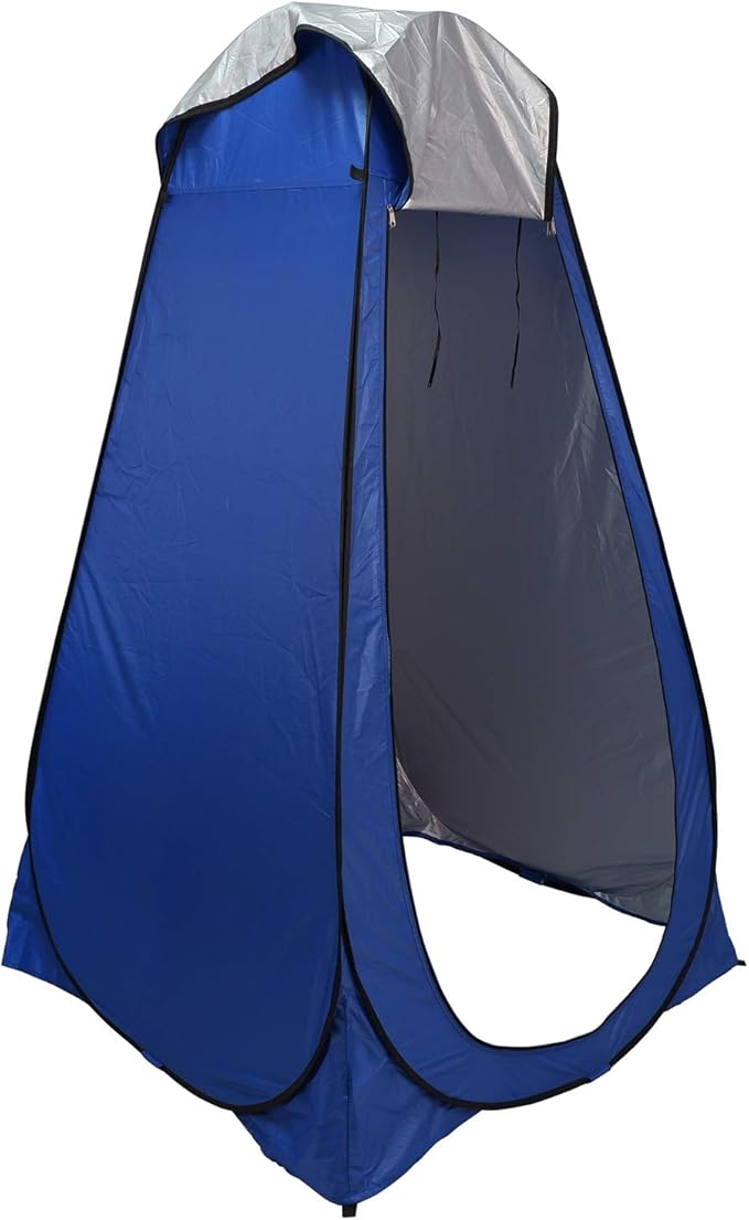 Pop Up Privacy Tent Blue Camping Shower Tent Outdoor Changing Tent Portable Bathroom Toilet Tent Privacy Tent with Portable Bag for Camping Beach Hiking Travelling