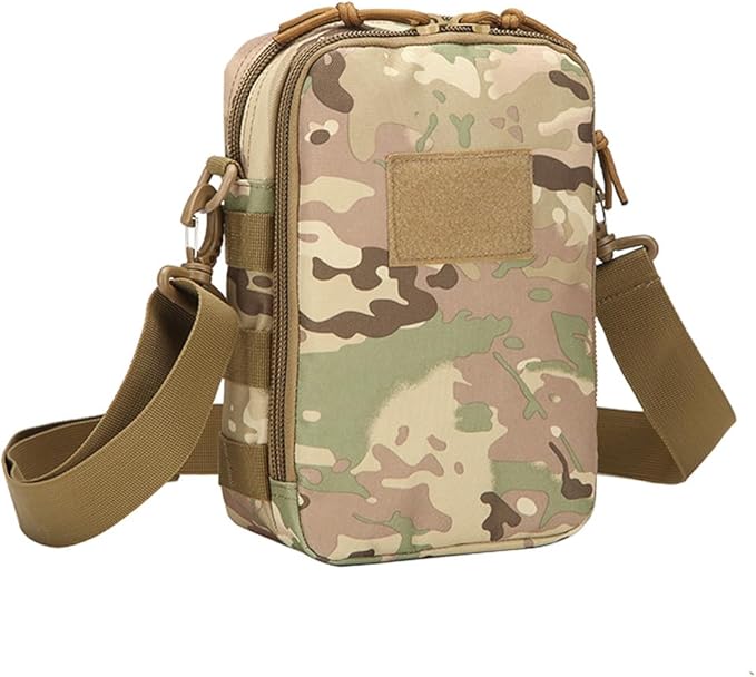 Small Canvas Messenger Bag Classic Vintage Shoulder Bag Small Tactical Bag Crossbody Casual Pack Daypack (CP)