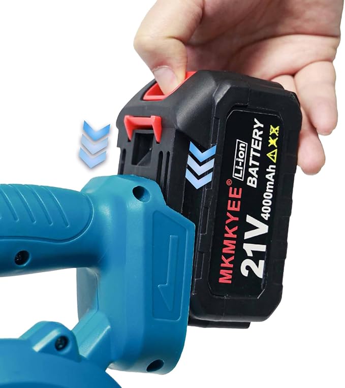 21V Lithium Battery and Charger Cord 4.0 Ah Battery with Charger Adapter Led Indicator Compatible for Cordless Tiller Cultivator