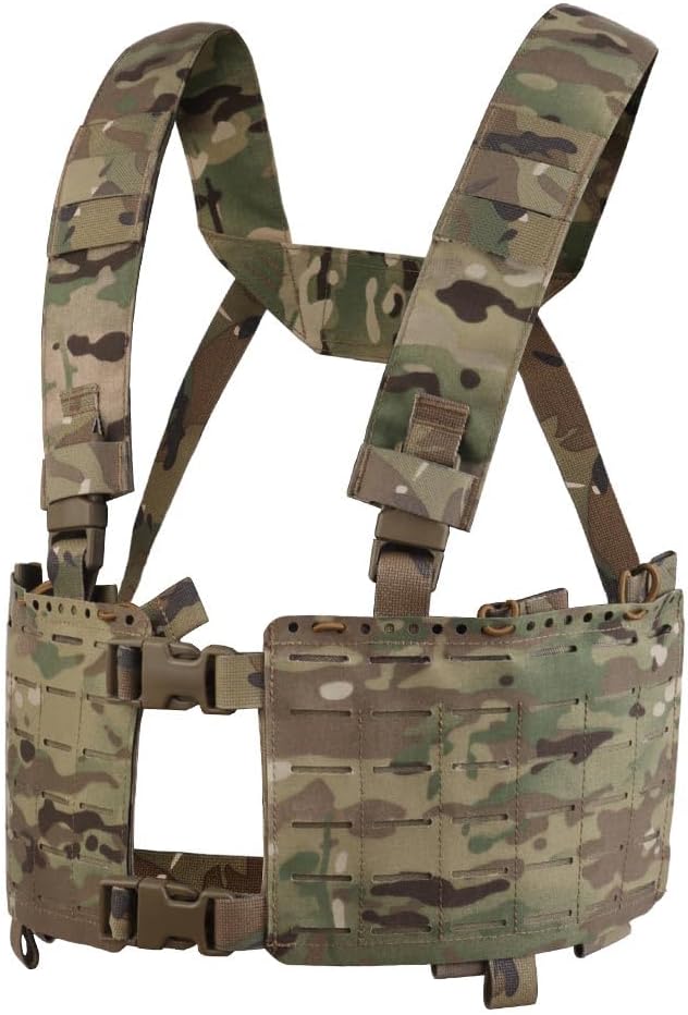 WoSporT Tactical Chest PackPlacard Split Front Chest Rig MOLLE System Magazine Pouch