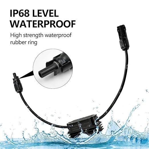 Solar Anti-Reverse Diode Cable1600V 55A with IP67 Solar Panel Connector for PV Combiner Box and High Voltage Power System