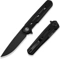 CIVIVI Navo Pocket Knife for EDC 3.25 Nitro-V Blade G10 Handle with Reversible Clip Folding Knife for Men Women C25015A-1 Black