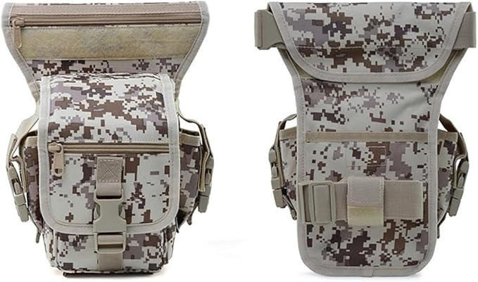 Waterproof Military Tactical Drop Leg Pouch Bag for Men Type B Cross Over Leg Rig Outdoor Bike Cycling Hiking Thigh Bag