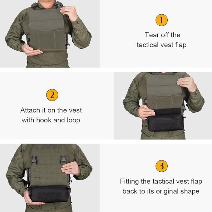 IDOGEAR Tactical Drop Pouch with Hook and Loop for JPC CPC AVS Vest Utility Tool Pouch Fanny Pack