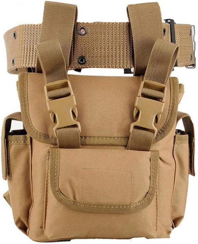 Outdoor Sports Hiking Versipack Bag Tactical Pack with Leg Strap with Belt - Tan