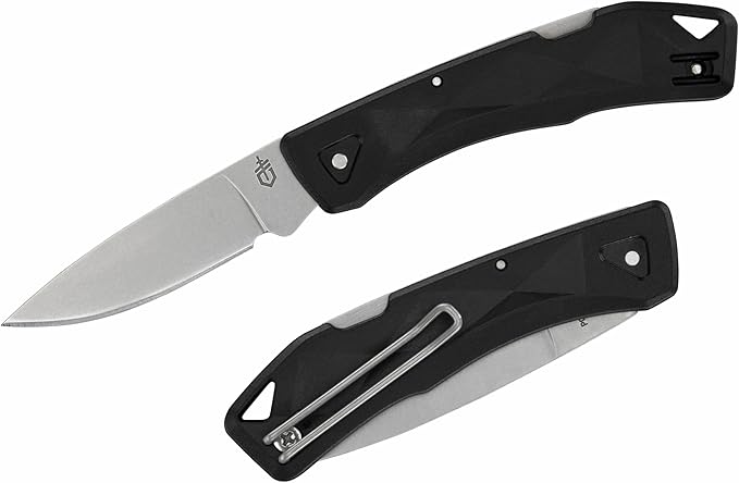 Gerber Gear LST Ultra - Lightweight EDC Knife - Survival Tactical Tool for Hiking Camping &amp Outdoor - Compact Folding Pocket Knife - Stainless Steel Blade - Made in USA - Black