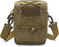 Multi-Purpose Tactical Molle Utility Pouches Compact Waist Pack Military Water-Resistance Casual Satchel Bag Fanny Pack(Khaki)