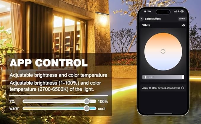 Smart LED Light Bar 20 – WiFi App &amp Remote Controlled RGB Wall Washer 2700K-6500K Tunable White 100% Dimmable IP65 Waterproof Outdoor Light Fixture Voice Control for Patio Garden Stage