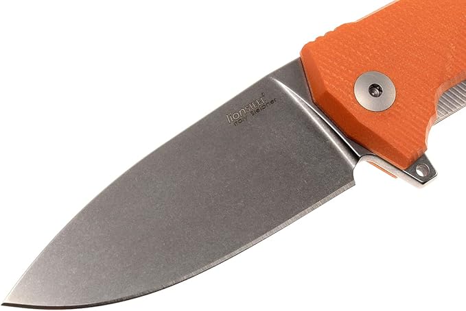 LionSTEEL KUR EDC Folding Knife Sleipner Steel Stone-Washed Blade